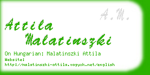 attila malatinszki business card